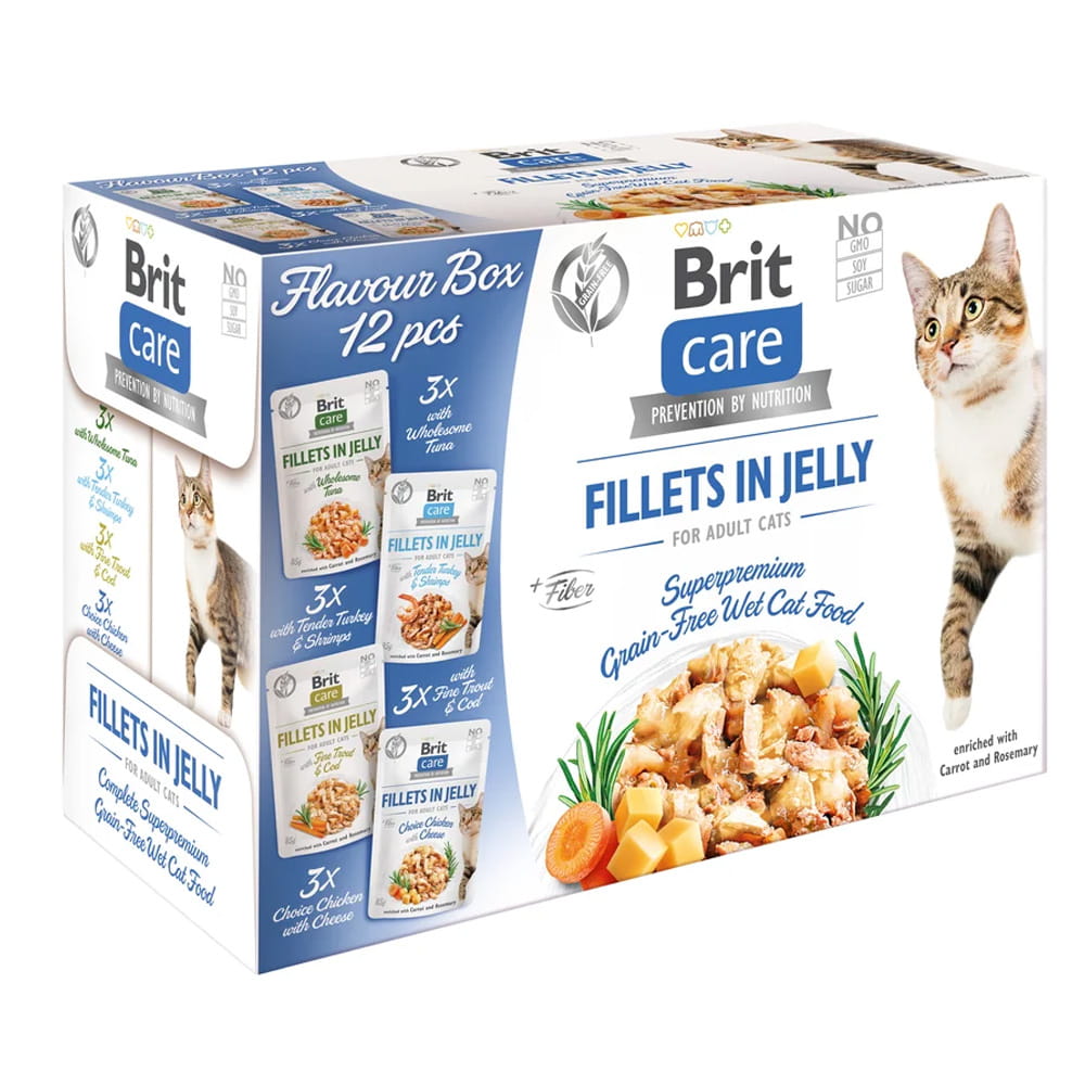 Brit Care Cat FJ Flavour Box Karma Mokra dla Kota w Galaretce 12x85g